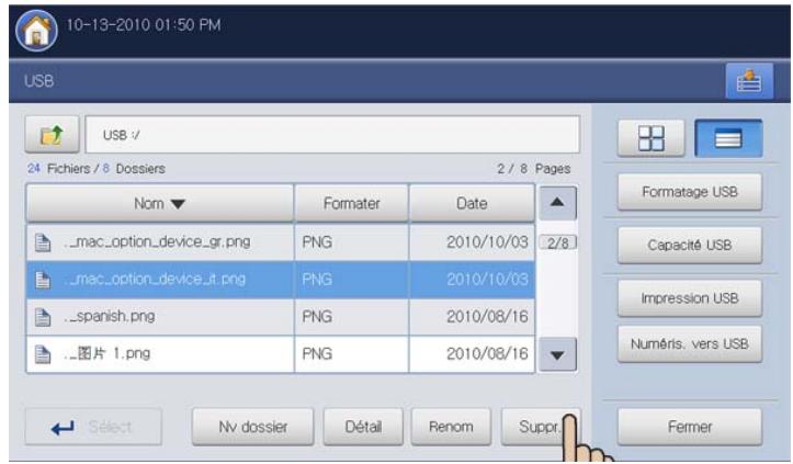 SAMSUNG CLX-9250ND - Suppression d'un fichier image - 2