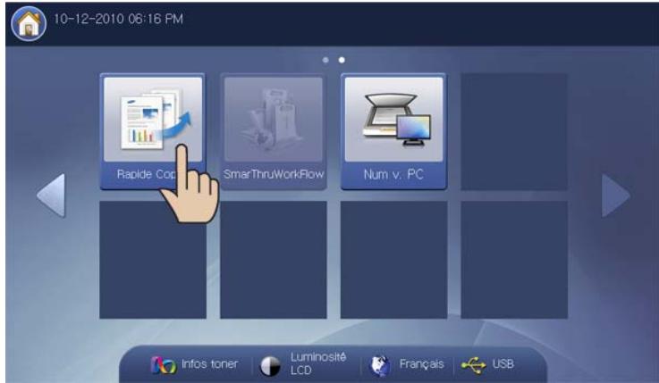 SAMSUNG CLX-9250ND - Utilisation du menu Rapide Copier - 1