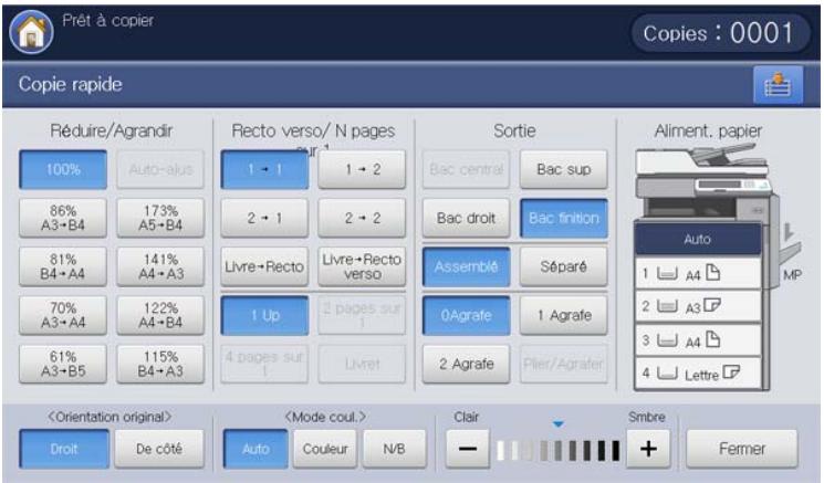 SAMSUNG CLX-9250ND - Utilisation du menu Rapide Copier - 4