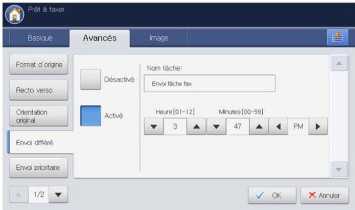 SAMSUNG CLX-9250ND - Envoi d'une télécopie différée - 2