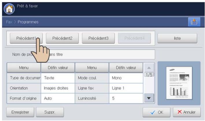 SAMSUNG CLX-9250ND - Utilisation de paramètres précédents - 2