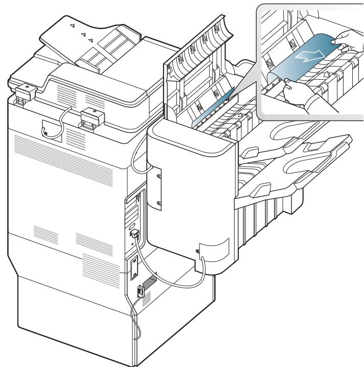 SAMSUNG CLX-9250ND - Bourrage papier à l'intérieur du finisseur durant l'éjection vers le bac supérieur - 3