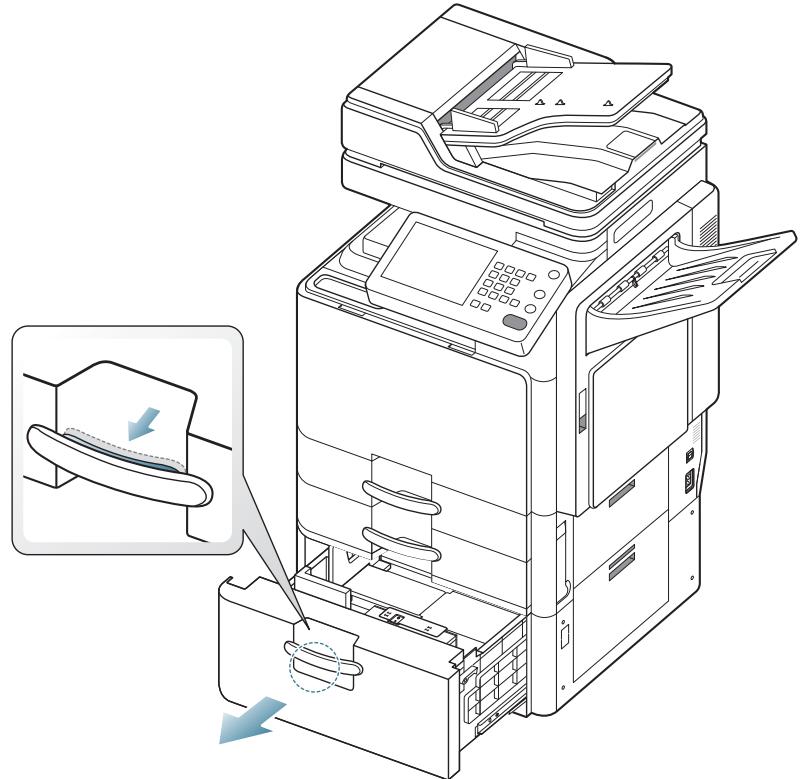 SAMSUNG CLX-9250ND - Bourrage papier dans le chargeur haute capacité optionnel - 4