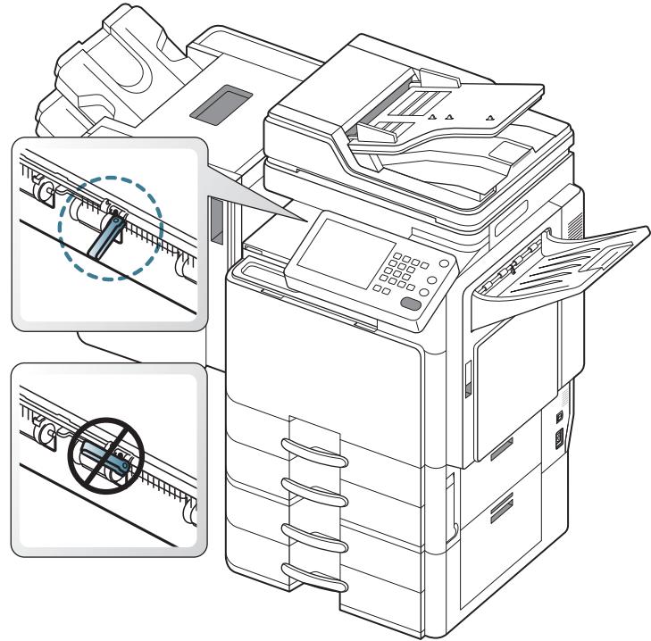 SAMSUNG CLX-9250ND - Bourrage papier dans la zone de sortie (bourrage sortie face vers le bas) - 3
