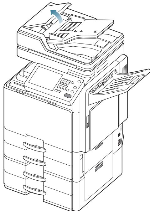 SAMSUNG CLX-9250ND - Bourrage du papier d'origine dans la zone de sortie du scanner - 1