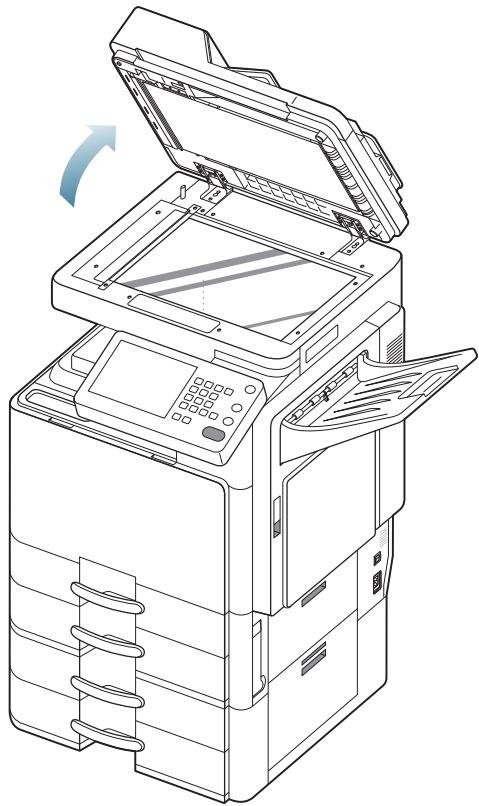 SAMSUNG CLX-9250ND - Ouvrez le chargeur DADF. - 1