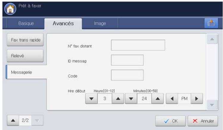 SAMSUNG CLX-9250ND - Différer la relève d'un fax distant - 1