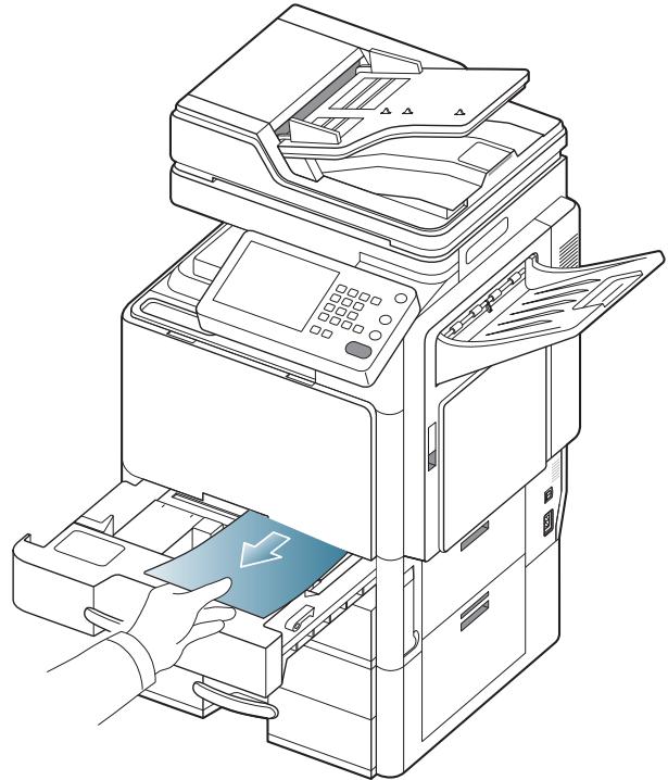 SAMSUNG CLX-9250ND - Bourrage papier dans le bac 1 - 4