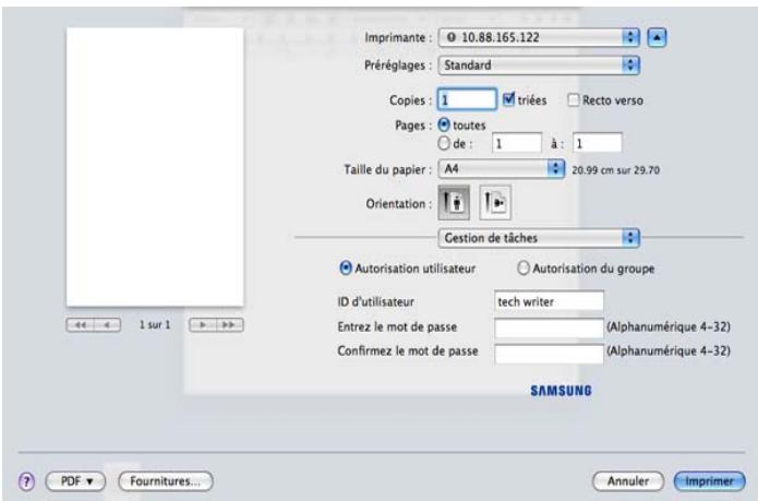 SAMSUNG CLX-9250ND - Gestion de tâches - 1