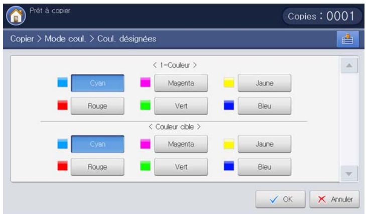 SAMSUNG CLX-9250ND - Sélection du mode de couleur - 20