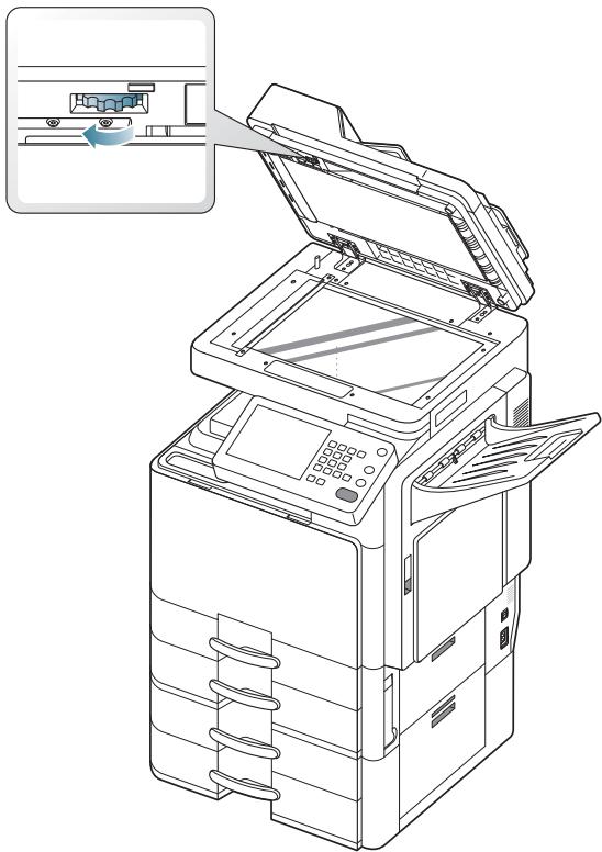 SAMSUNG CLX-9250ND - Bourrage du papier d'origine dans la zone de sortie du scanner - 5