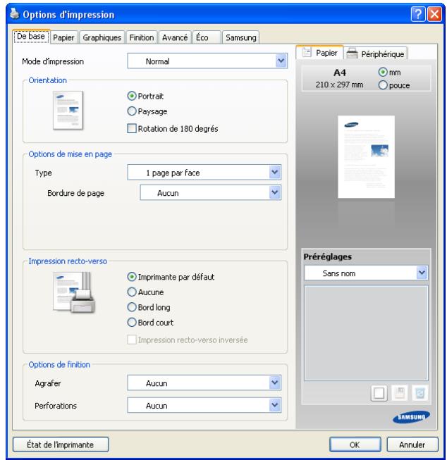 SAMSUNG CLX-9250ND - Ouverture des préférences d'impression - 1