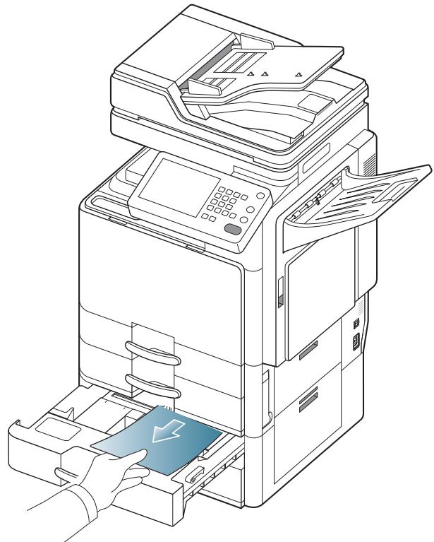 SAMSUNG CLX-9250ND - Bourrage papier dans le bac 3 - 5