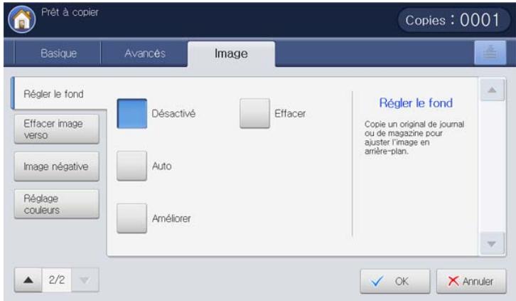 SAMSUNG CLX-9250ND - Réglage de l'arrière-plan - 1