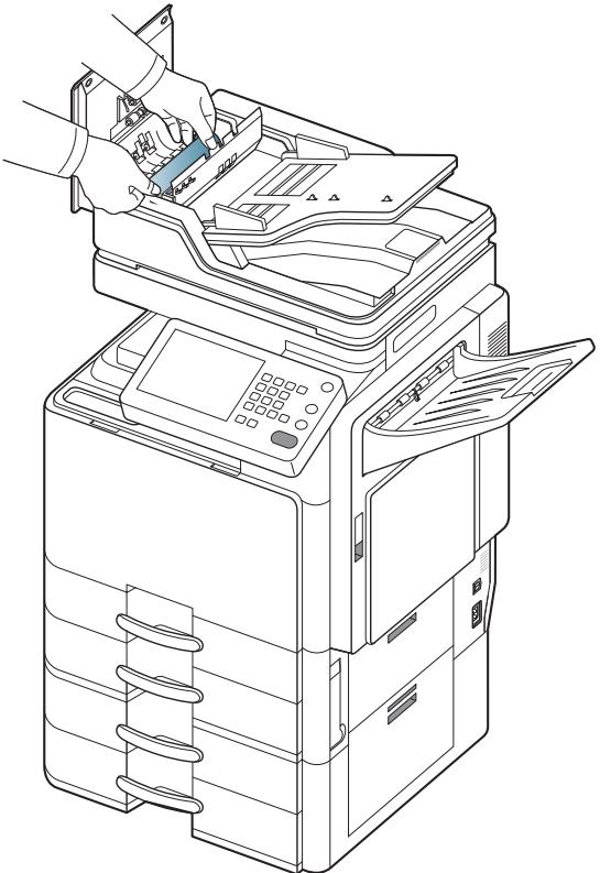 SAMSUNG CLX-9250ND - Bourrage du papier d'origine devant la trajectorie recto/verso du scanner - 4