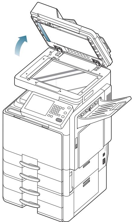 SAMSUNG CLX-9250ND - Bourrage du papier d'origine dans la zone de sortie du scanner - 4