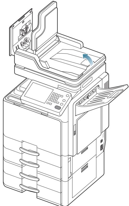 SAMSUNG CLX-9250ND - Bourrage du papier d'origine dans la zone de sortie recto/verso du scanner - 8