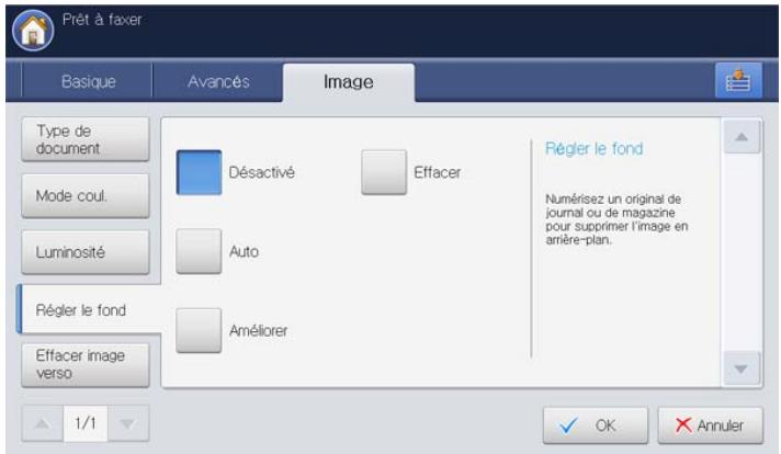 SAMSUNG CLX-9250ND - Réglage de l'arrière-plan - 1