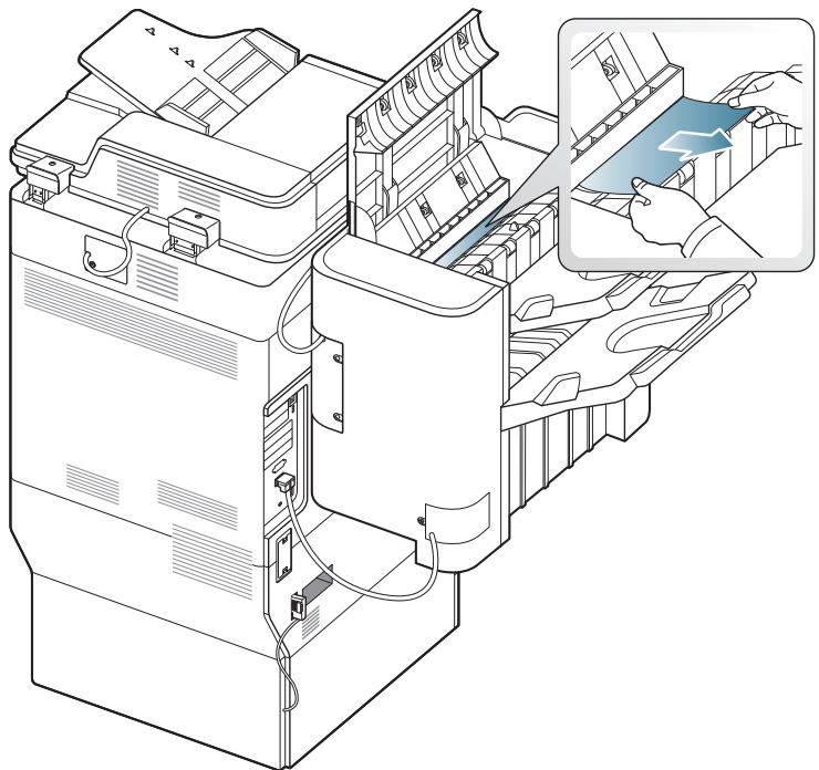 SAMSUNG CLX-9250ND - Bourrage papier à l'intérieur du finisseur durant l'éjection vers le bac principal - 3