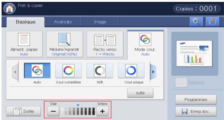 SAMSUNG CLX-9250ND - Modifier la luminosité - 1