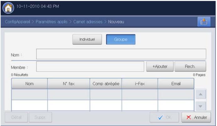 SAMSUNG CLX-9250ND - Enregistrement d'une adresse de groupe - 1