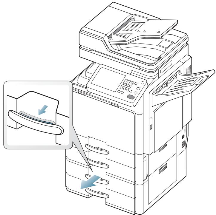 SAMSUNG CLX-9250ND - Bourrage papier dans le bac 3 - 4