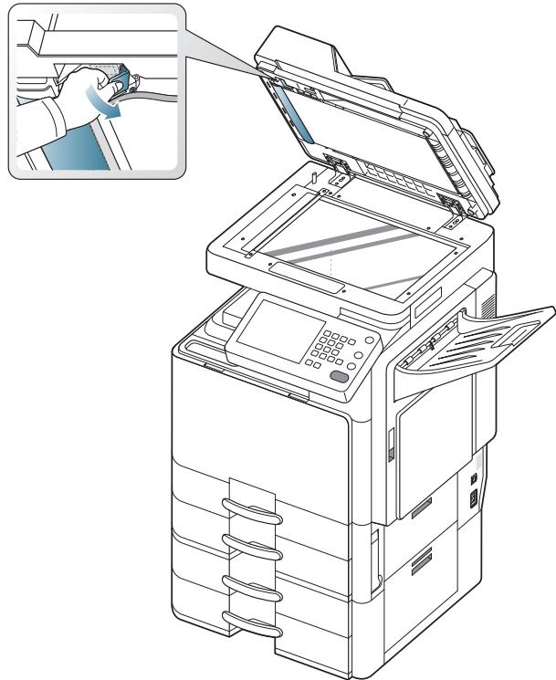 SAMSUNG CLX-9250ND - Bourrage du papier d'origine devant la trajectorie recto/verso du scanner - 6