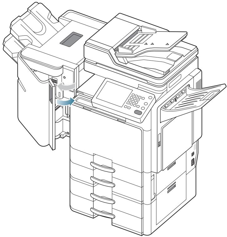 SAMSUNG CLX-9250ND - Bourrage papier à la sortie du finisseur durant l'éjection vers le bac principal - 7
