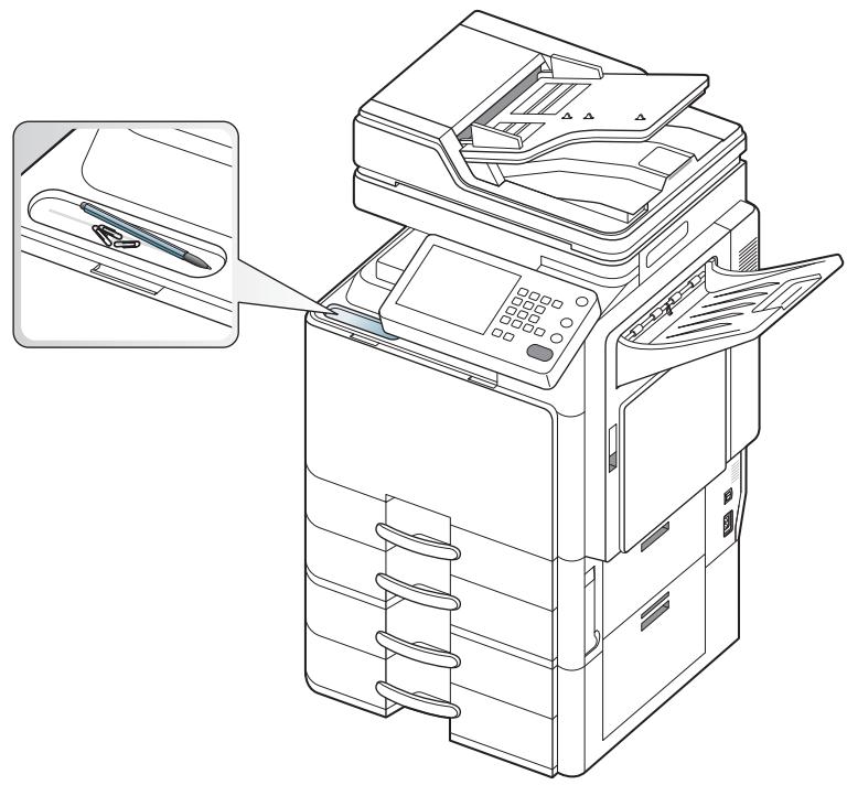 SAMSUNG CLX-9250ND - Utilisation du support pour stylos et trombones - 1
