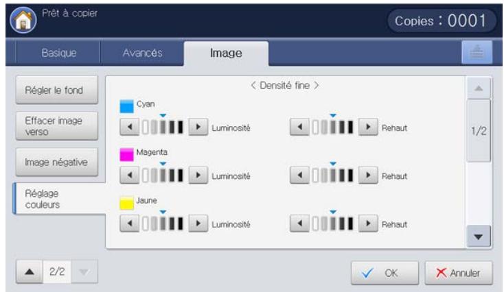 SAMSUNG CLX-9250ND - Réglage des paramètres de couleur - 10