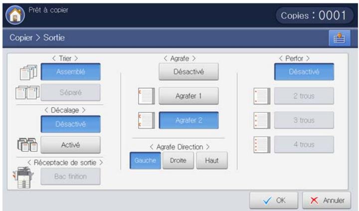 SAMSUNG CLX-9250ND - Choix de la forme de sortie de la copie - 16