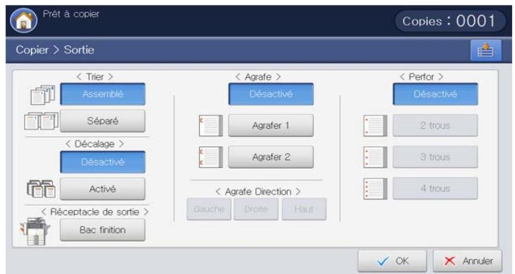 SAMSUNG CLX-9250ND - Choix de la forme de sortie de la copie - 2