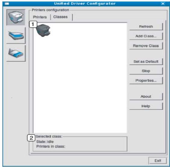 SAMSUNG CLX-9250ND - Onglet Classes - 1