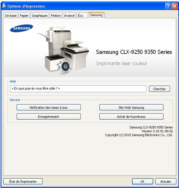 SAMSUNG CLX-9250ND - Onglet Samsung - 1