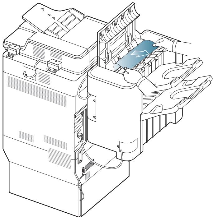 SAMSUNG CLX-9250ND - Bourrage papier à la sortie du finisseur durant l'éjection vers le bac supérieur - 3