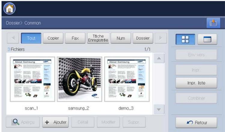 SAMSUNG CLX-9250ND - Présentation des détails de l'écran de la boîte à document - 5