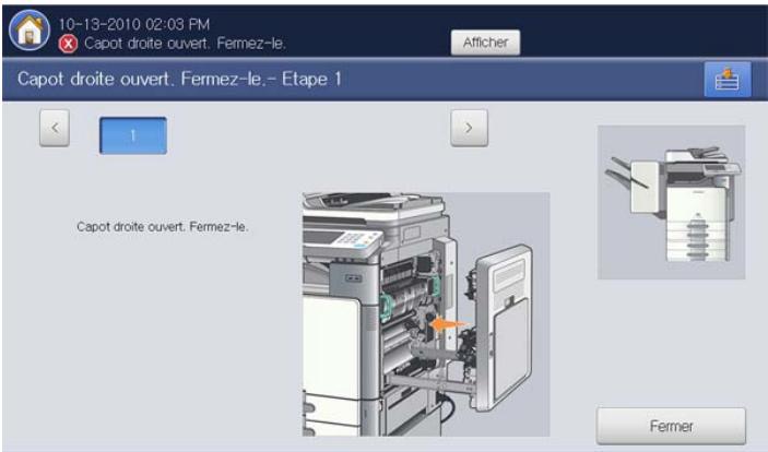 SAMSUNG CLX-9250ND - Affichage de l'animation pour le dépannage - 3