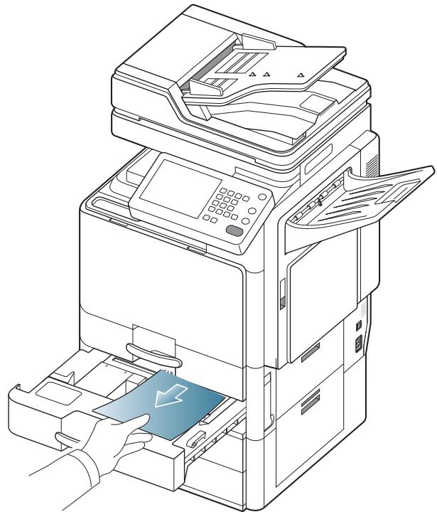 SAMSUNG CLX-9250ND - Bourrage papier dans le bac 2 - 5