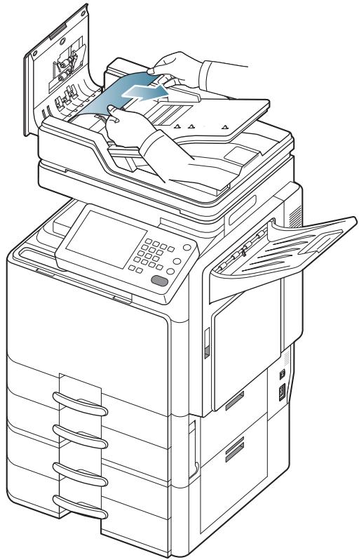SAMSUNG CLX-9250ND - Bourrage du papier d'origine dans le scanner - 3