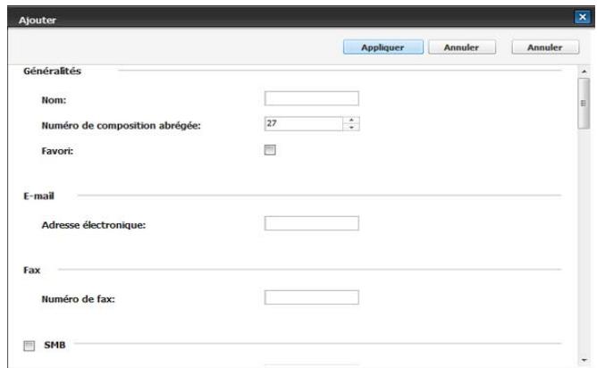SAMSUNG CLX-9250ND - Ajout d'adresses dans Carnet d'adresses individuel - 3