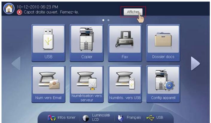 SAMSUNG CLX-9250ND - Affichage de l'animation pour le dépannage - 2