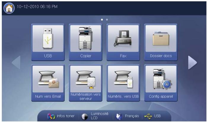 SAMSUNG CLX-9250ND - Présentation de l'écran de la boîte à document - 2