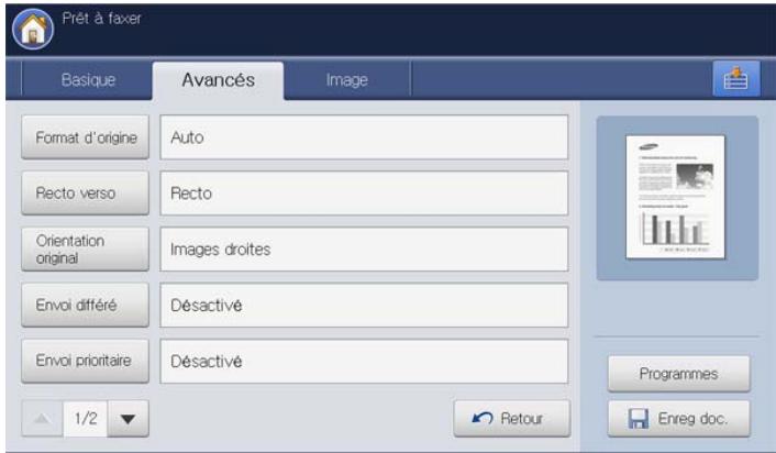 SAMSUNG CLX-9250ND - Onglet Avancés - 1