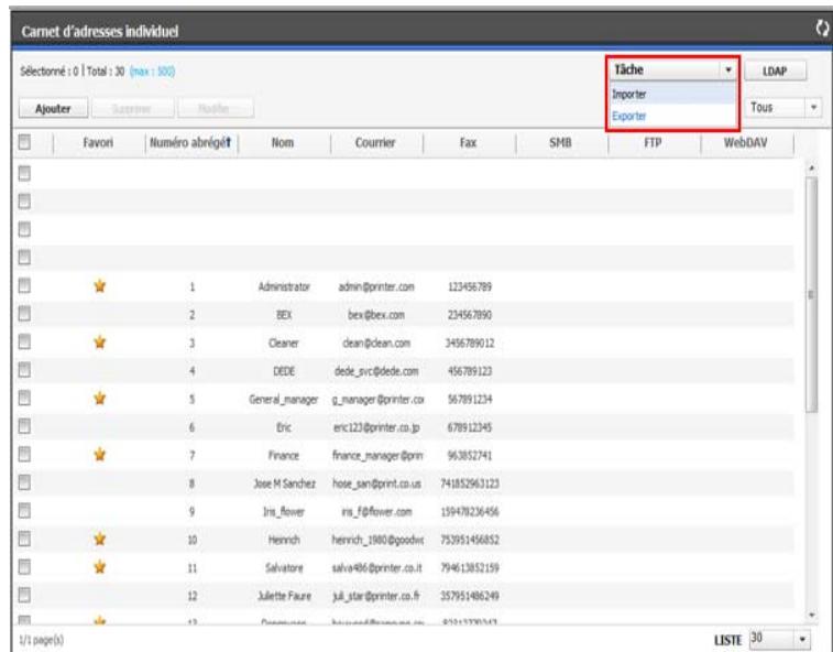 SAMSUNG CLX-9250ND - Importation d'un Carnet d'adresses individuel - 3