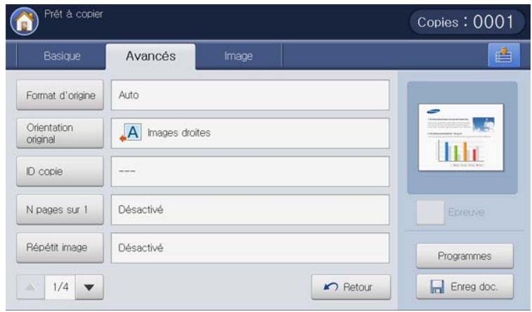SAMSUNG CLX-9250ND - Onglet Avancés - 1