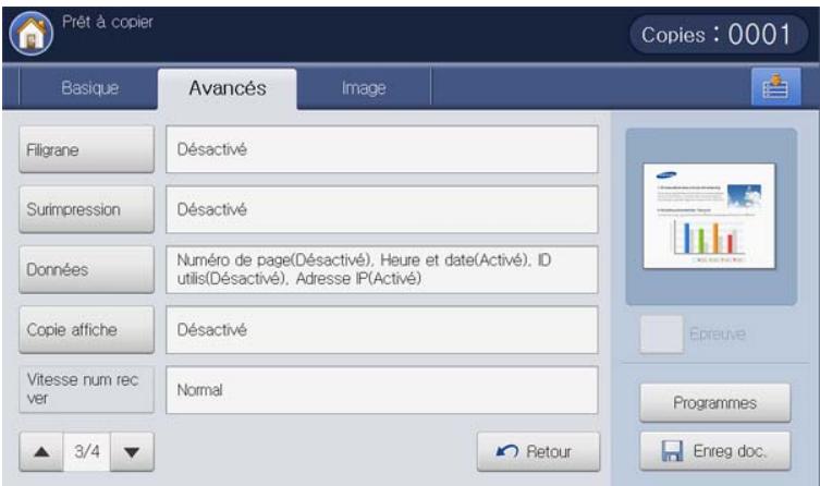 SAMSUNG CLX-9250ND - Onglet Avancés - 3