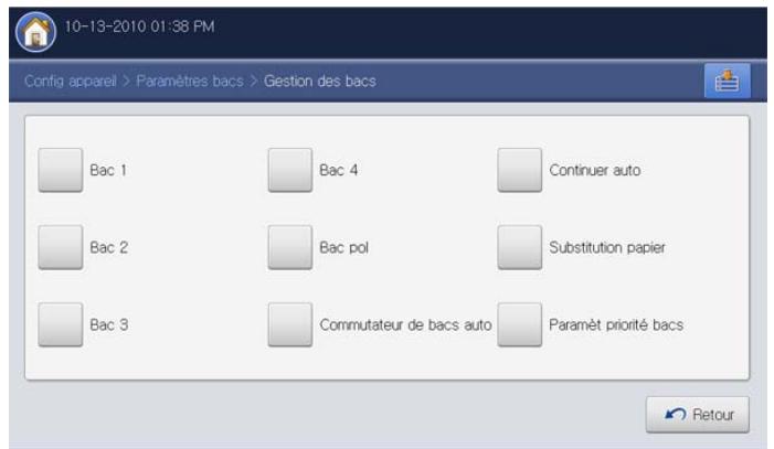 SAMSUNG CLX-9250ND - Réglage de priorité de bac - 1