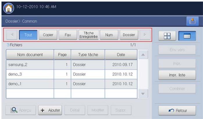 SAMSUNG CLX-9250ND - Présentation des détails de l'écran de la boîte à document - 2