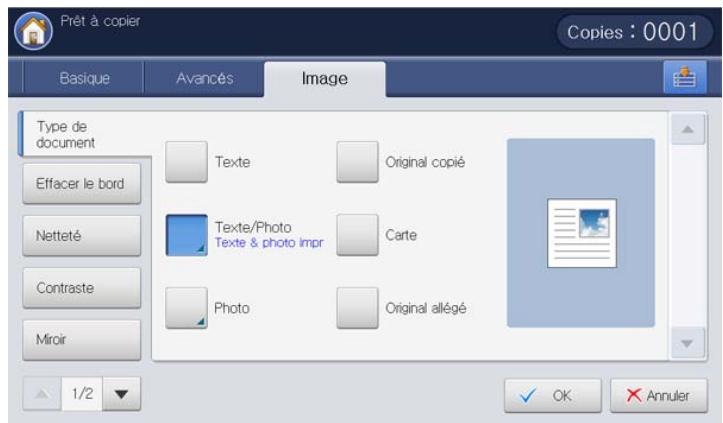 SAMSUNG CLX-9250ND - Sélection du type des originaux - 1
