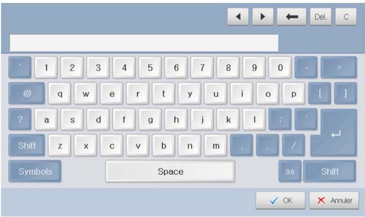 SAMSUNG CLX-9350ND - Saisie d'adresses électroniques depuis le clavier contextuel - 1